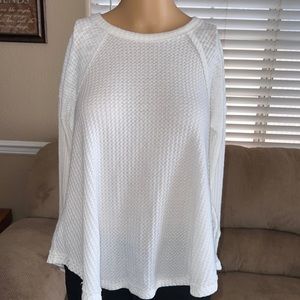 NWT. Eri & Ali Anthropologie Waffle Lace Knit Sweater